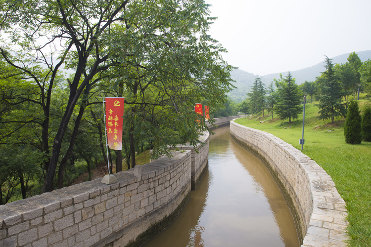 2018年7月12日，河南省林州市，红旗渠分水苑景区。