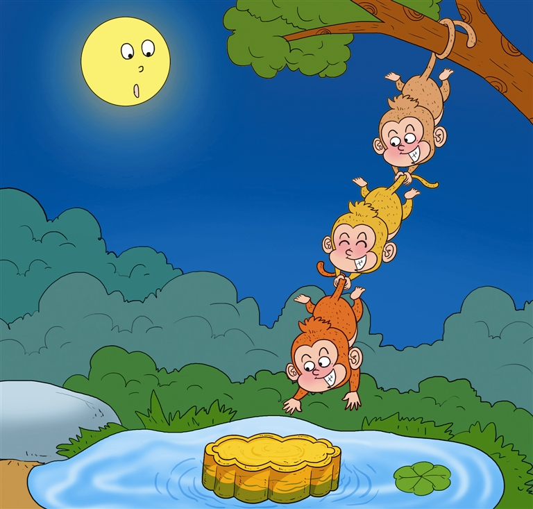 猴子捞月