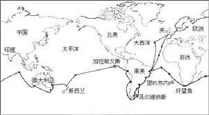 贝格尔号航线图