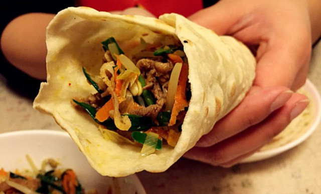 孜然羊肉卷饼