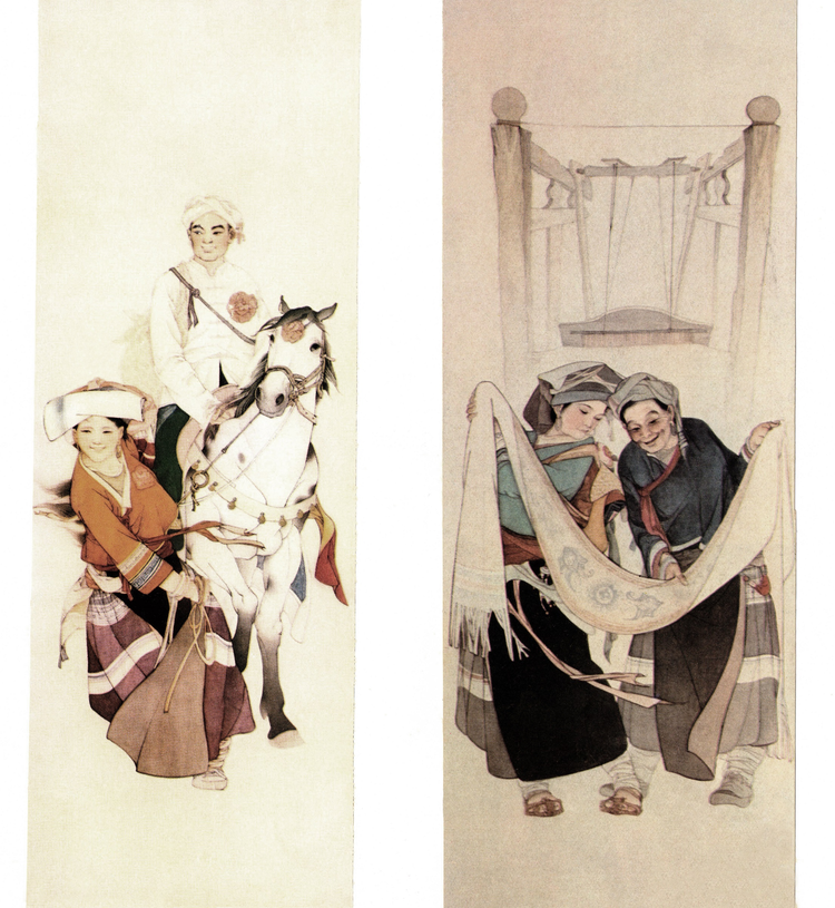 入赘、新织  110x45cm 1982年