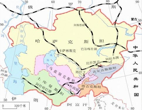 黑海、里海周边地区简图