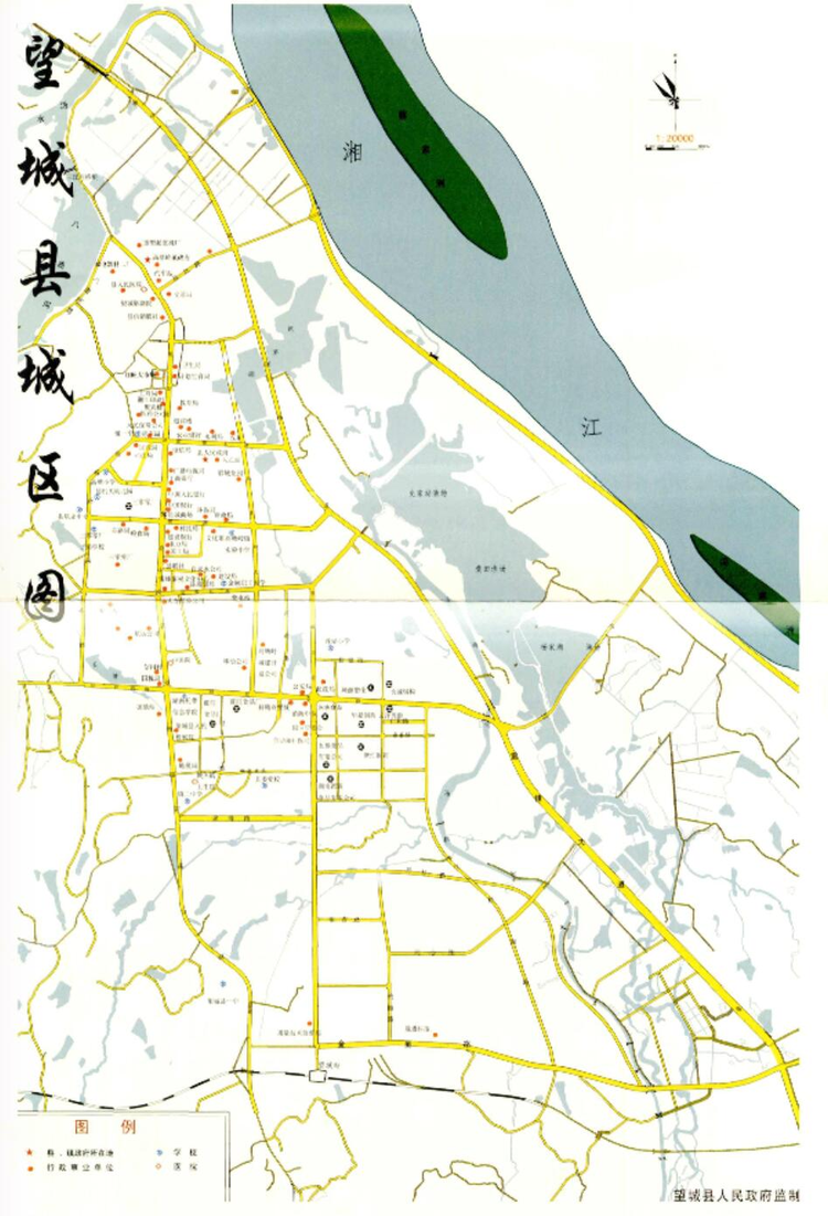 望城区域街道划分地图图片