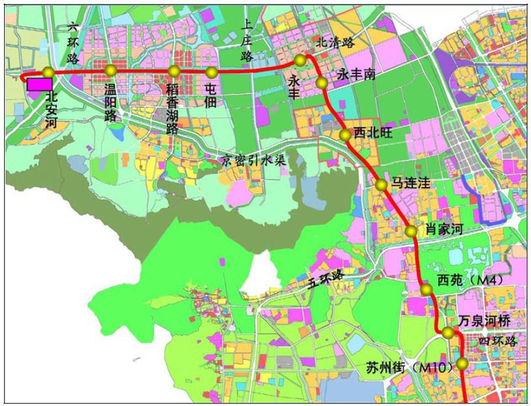 北京地铁十六号线线路图片