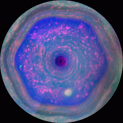 土星北极六角风暴.gif