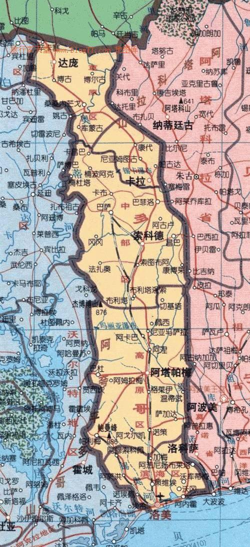 多哥地图