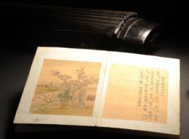 秋月照茅亭