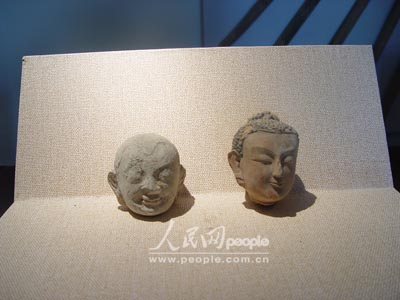 （图）出土的釋迦牟尼和宗喀巴头像