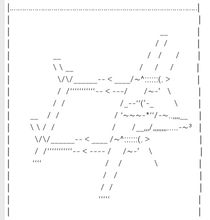 微信字符制作的P-38战斗机