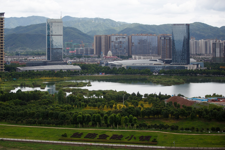 义乌的市区风光