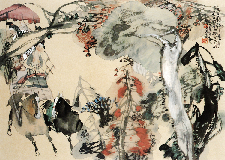 香风满路吹花 38x38cm 1990年