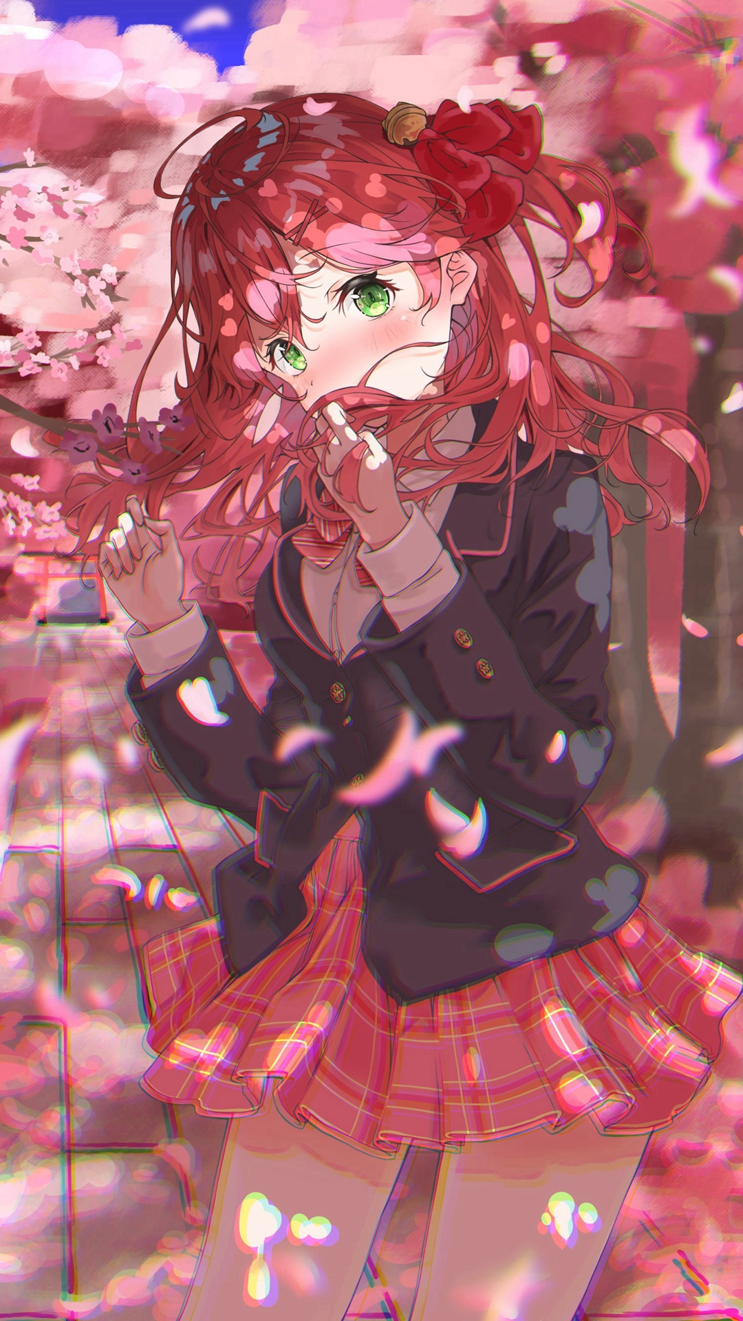 盛开的樱花树下