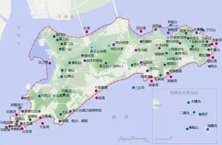 阳江海陵岛高清地图图片