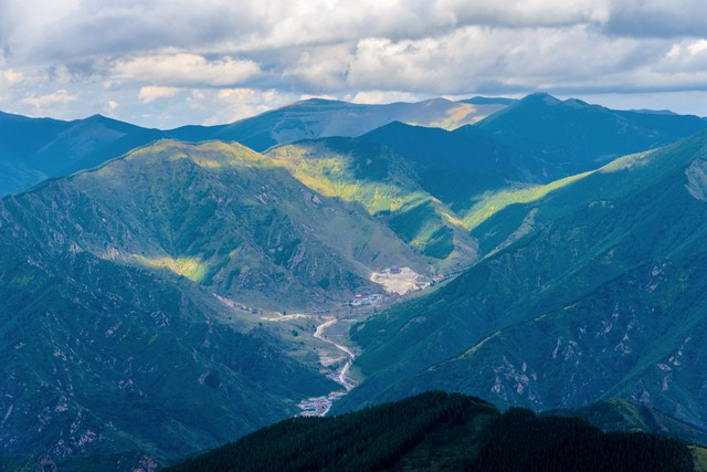 中国山西忻州五台山南台山景风光