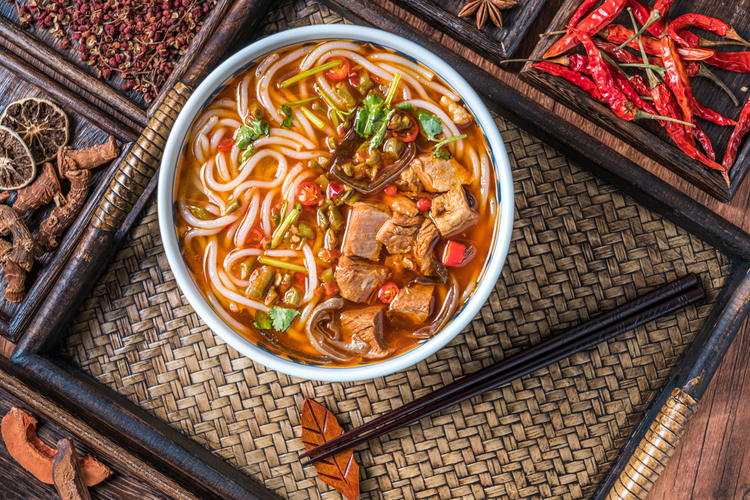 中国湖南常德美食常德米粉