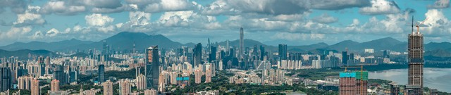中国广东省深圳市经济特区全景