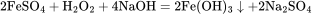 \rm2FeSO_4+H_2O_2+4NaOH=2Fe(OH)_3\downarrow+2Na_2SO_4