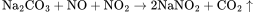 \rm Na_{2}CO_{3}+NO+NO_{2}\rightarrow 2NaNO_{2}+CO_{2}\uparrow