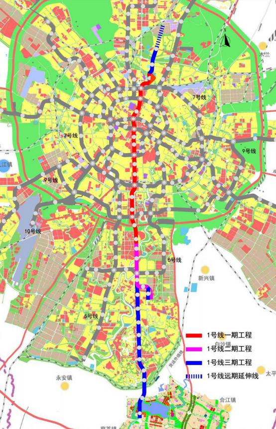 成都地铁1号线路图图片