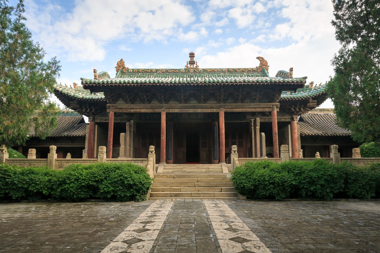 中国山西省晋中市榆次老城城隍庙庙宇古建筑