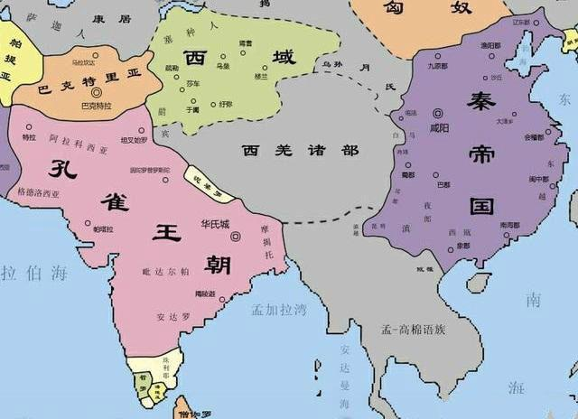 孔雀王朝疆域图
