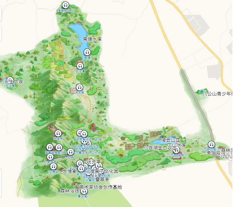 八公山景区布局图.png