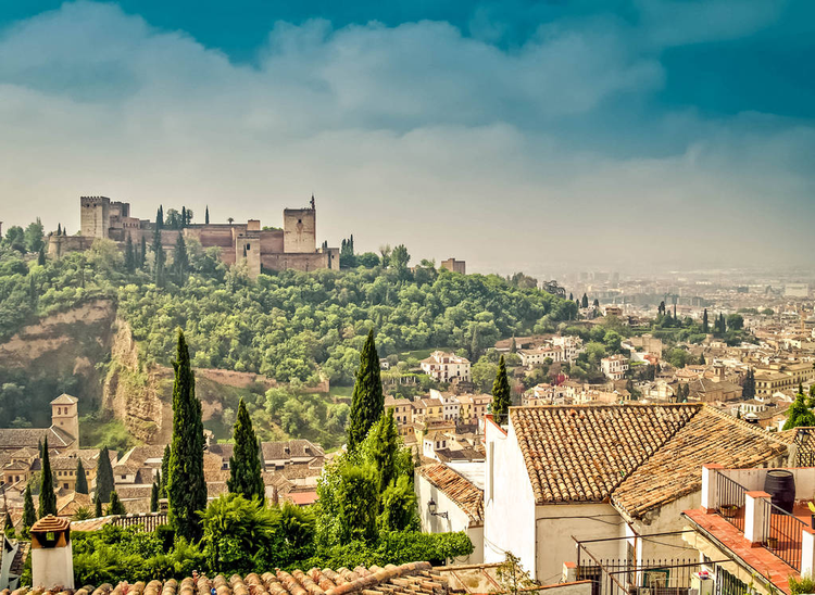 西班牙格拉纳达城市景观cityscape of Granada, Spain