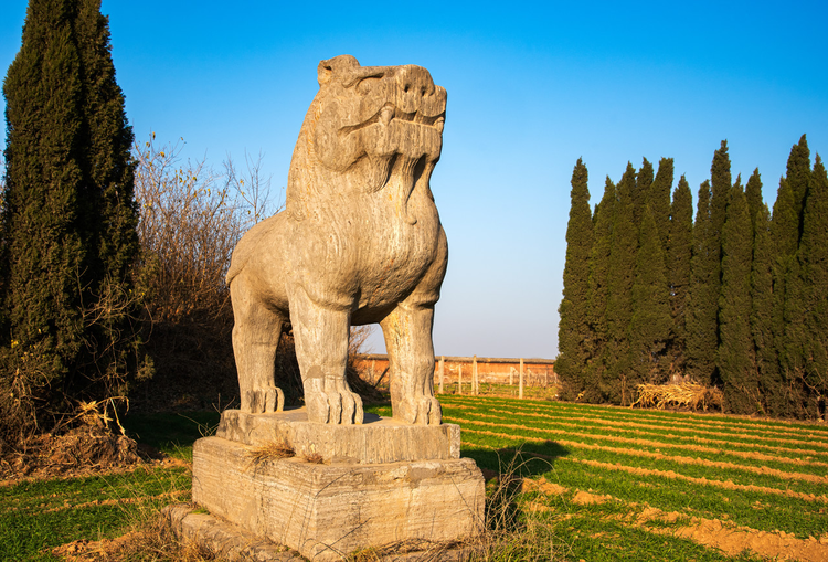 唐恭陵位于河南省洛阳市偃师区，是唐高宗李治第五子、武则天长子李弘的陵墓。2021年12月5日拍摄。