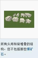 化石[游戏minecraft中的一种结构]