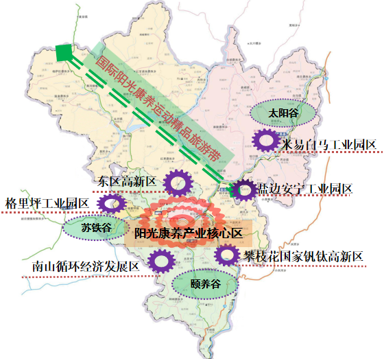 攀枝花市服务业主要载体集聚区布局图.png