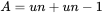 A = un + un-1