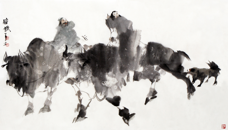 狩猎图53ｘ93cm 2003年