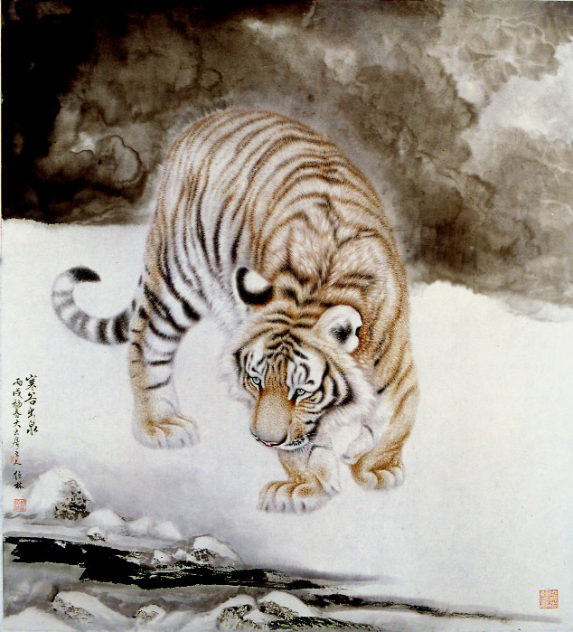 杨恒林画虎作品精选