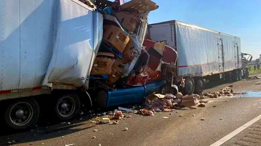 1·6美国加州州际公路车辆连环相撞事故