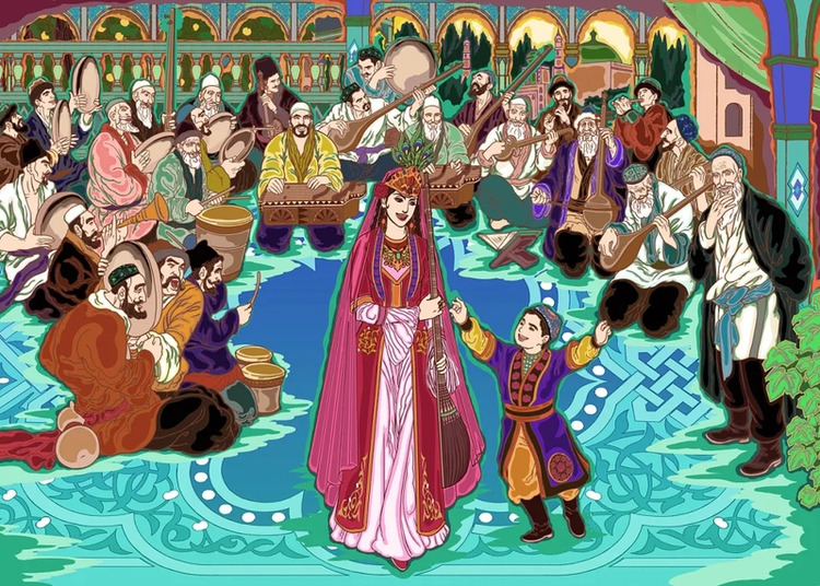 新疆维吾尔族十二木卡姆绘画作品.jpeg