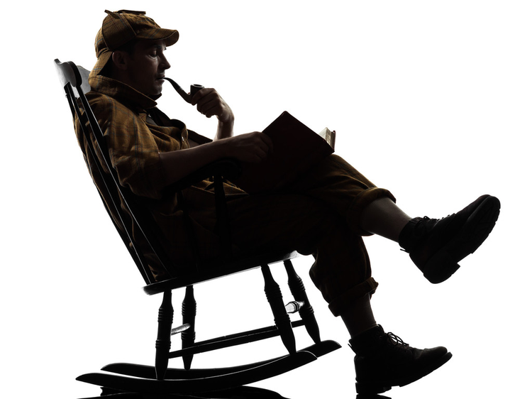 夏洛克·福尔摩斯阅读剪影sherlock holmes reading silhouette