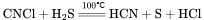 \rm{CNCl+H_2S\xlongequal{100℃}HCN+S+HCl}