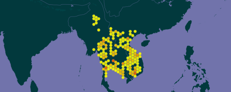 绿脚树鹧鸪世界地理分布图（1871～2023年）.png