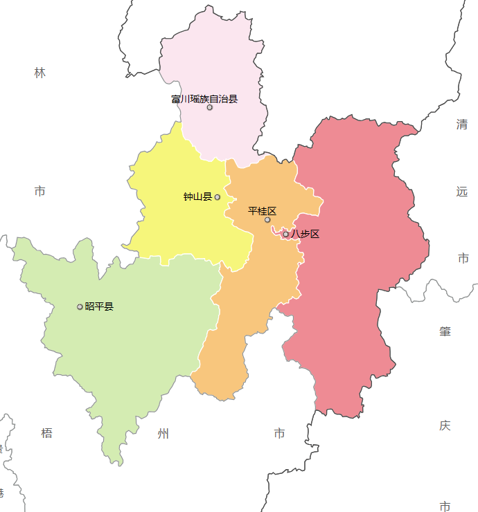 钟山县乡镇地图图片