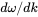 dω/dk