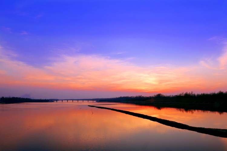 金堤河夕阳