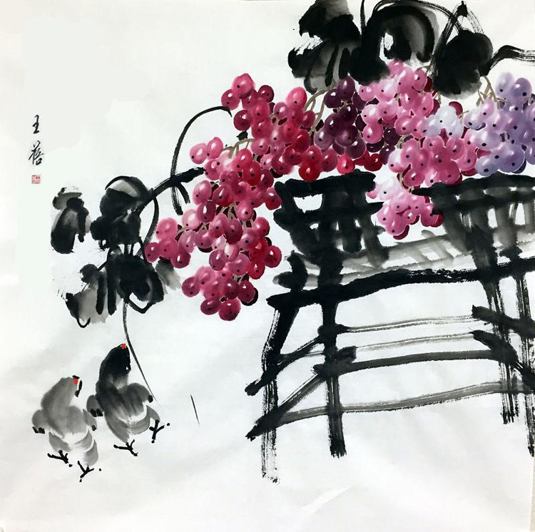 王蓓国画作品