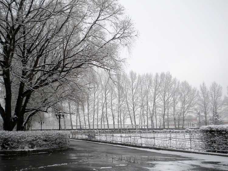 吉林艺术学院现代传媒学院校园雪景