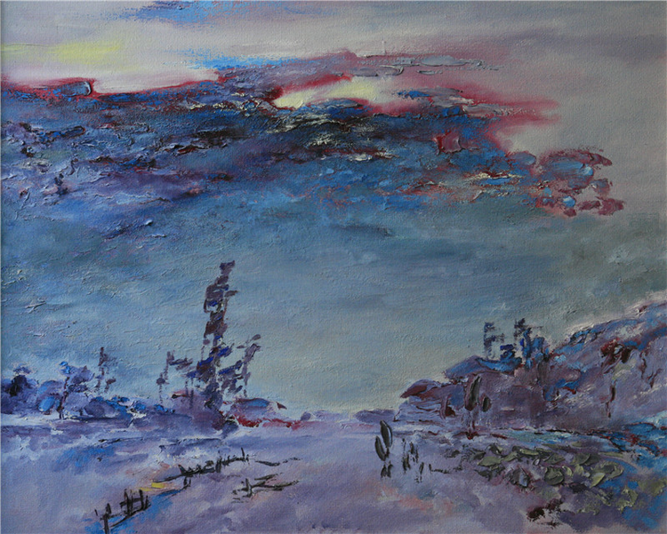 夏军《白露》(2010)布面油彩100cmx80cm