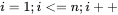  i = 1; i <= n; i++ 