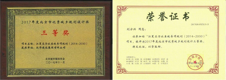 省部级奖励证书