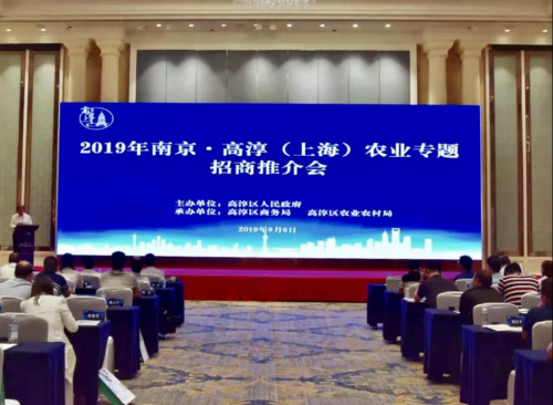 2019年南京·高淳（上海）农业专题招商推介会在上海举行
