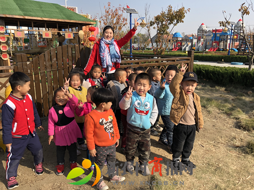 平度市明村镇中心幼儿园开展户外实践活动