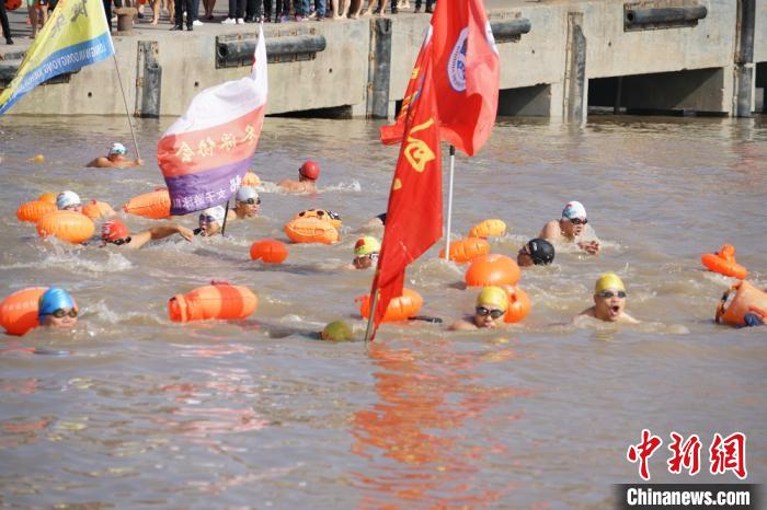 全国冬泳爱好者齐聚浙江洞头 横渡半屏海峡挑战自我