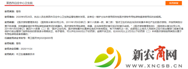 莱西市日庄中心卫生院被卫健部门处罚2.png